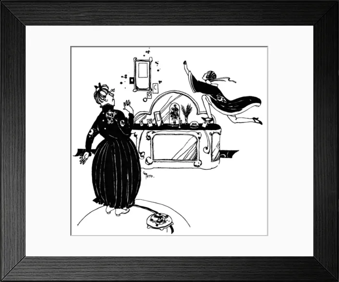 Framed Print : Lady hurdles over the chiffonier Framed Print : Lady hurdles over the chiffonier