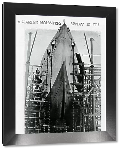 H. M.s Neptune ready to be lauched 1909