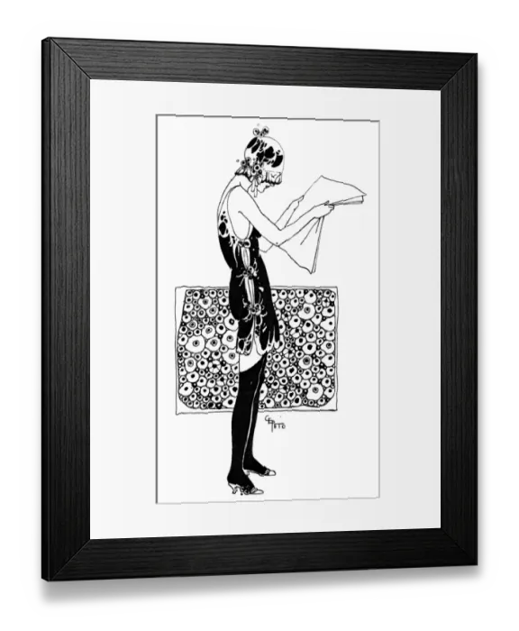 Framed Print : Stylish lady reading a paper Framed Print : Stylish lady reading a paper