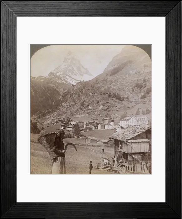 Framed Print : Zermatt - Switzerland with Matterhorn at rear Framed Print : Zermatt - Switzerland with Matterhorn at rear