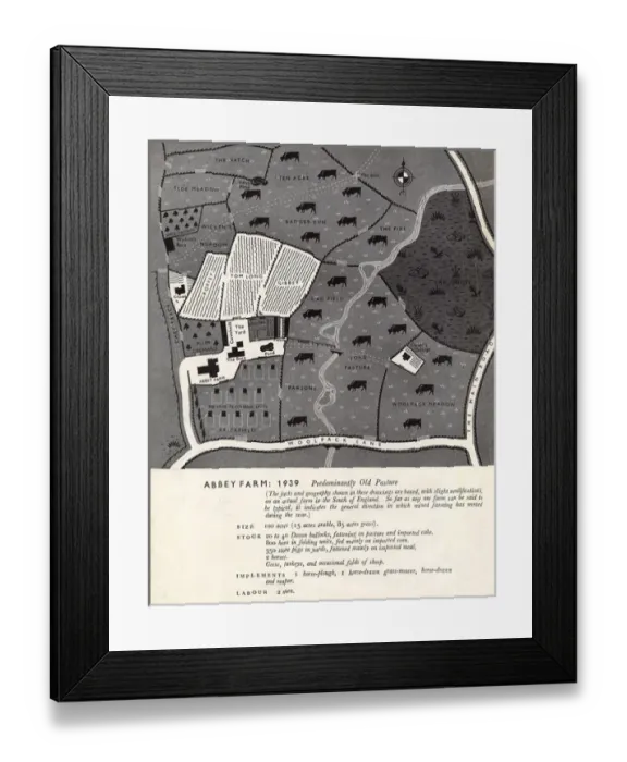 Framed Print : Farming pre-war in 1939 - layout of fields and crops (1 / 2) Framed Print : Farming pre-war in 1939 - layout of fields and crops (1 / 2)