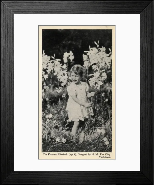 Framed Print : Princess Elizabeth playing amid the lilies Framed Print : Princess Elizabeth playing amid the lilies