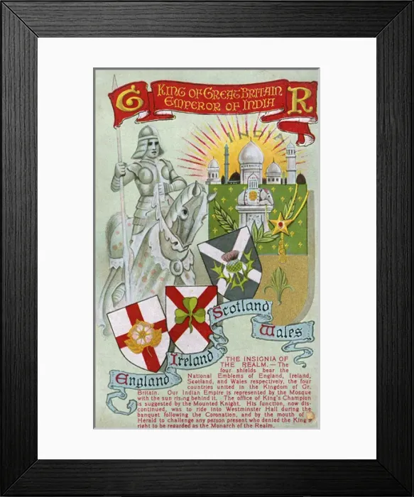 Framed Print : King George V - The Insignia of the Realm - Kings Champion Framed Print : King George V - The Insignia of the Realm - Kings Champion