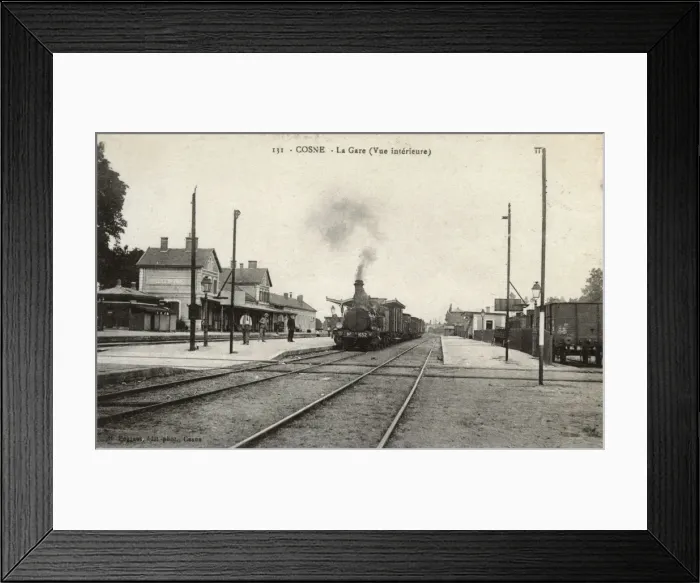 Framed Print : The Railway Station at Cosne-Cours-sur-Loire, Nievre, France Framed Print : The Railway Station at Cosne-Cours-sur-Loire, Nievre, France