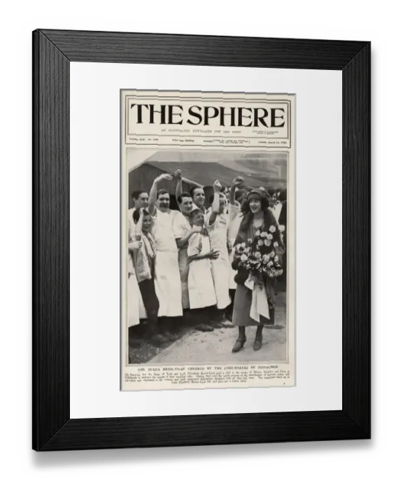 Framed Print : Lady Elizabeth Bowes-Lyon cheered at McVitie and Price Framed Print : Lady Elizabeth Bowes-Lyon cheered at McVitie and Price