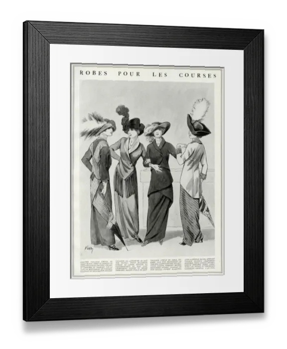Framed Print : Tailor-made suits for the races 1912 Framed Print : Tailor-made suits for the races 1912
