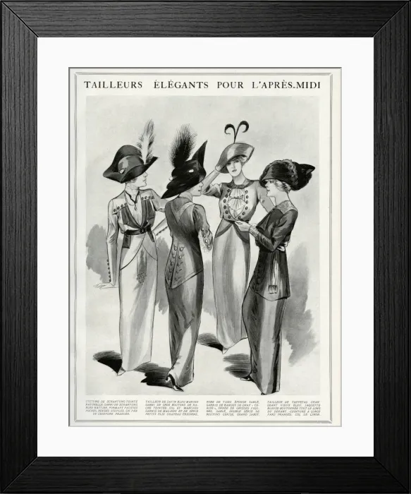 Framed Print : Afternoon dresses 1912 Framed Print : Afternoon dresses 1912