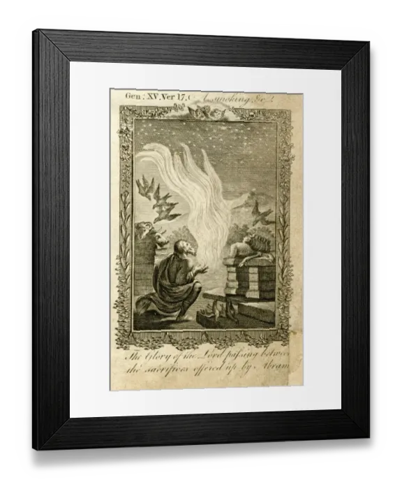 Framed Print : The Glory of the Lord and Abrams sacrifices Framed Print : The Glory of the Lord and Abrams sacrifices
