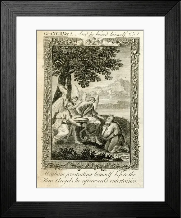 Framed Print : Abraham before the three angels Framed Print : Abraham before the three angels