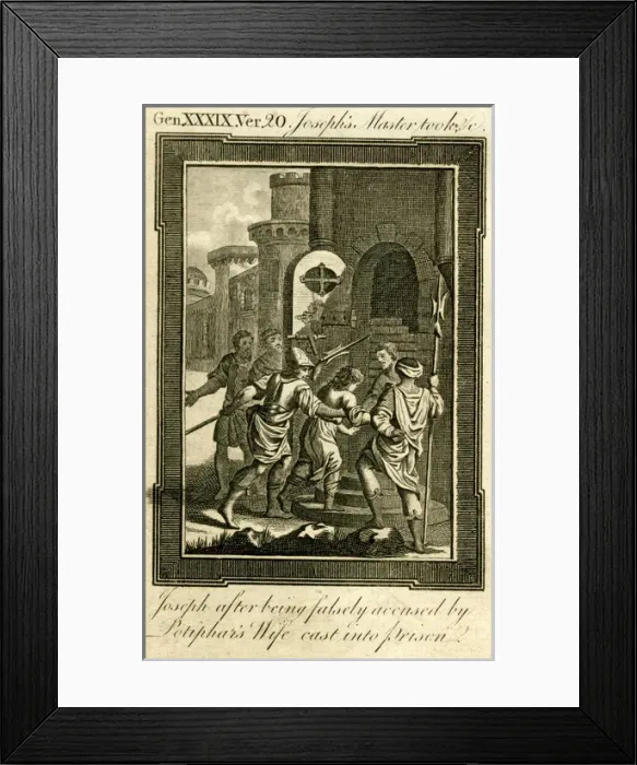 Framed Print : Joseph cast into prison Framed Print : Joseph cast into prison