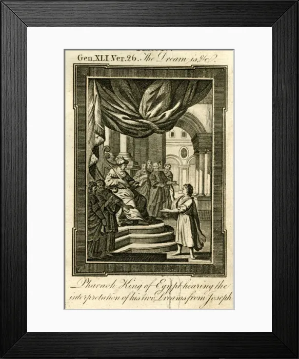 Framed Print : Pharaoah has his dreams interpreted by Joseph Framed Print : Pharaoah has his dreams interpreted by Joseph