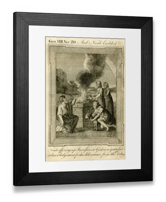 Framed Print : Noah offering up sacrifices to God Framed Print : Noah offering up sacrifices to God
