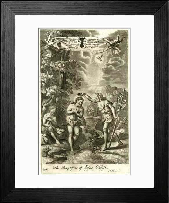 Framed Print : Baptism of Jesus by John the Baptist Framed Print : Baptism of Jesus by John the Baptist