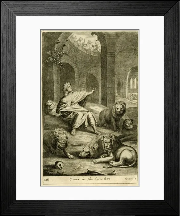 Framed Print : Daniel in the Lions Den Framed Print : Daniel in the Lions Den