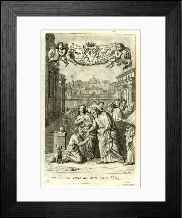 Framed Print : Jesus cures the blind man Framed Print : Jesus cures the blind man
