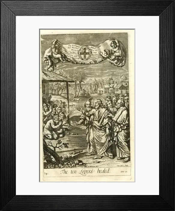 Framed Print : Jesus heals the lepers Framed Print : Jesus heals the lepers