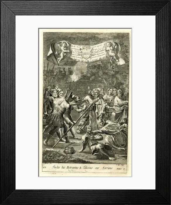 Framed Print : Judas betraying Jesus with a kiss Framed Print : Judas betraying Jesus with a kiss