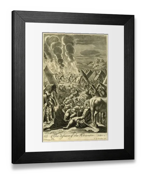 Framed Print : The defeat of the Midianites Framed Print : The defeat of the Midianites
