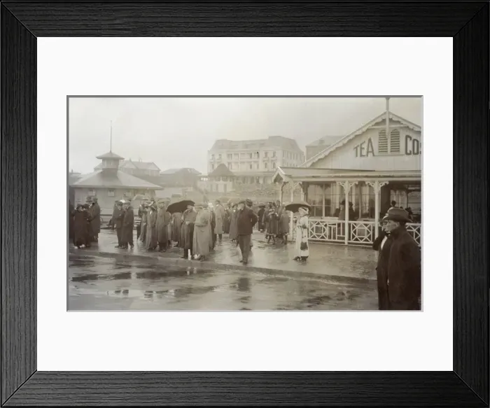 Framed Print : Sea front with rain at Durban, Natal Province, South Africa Framed Print : Sea front with rain at Durban, Natal Province, South Africa