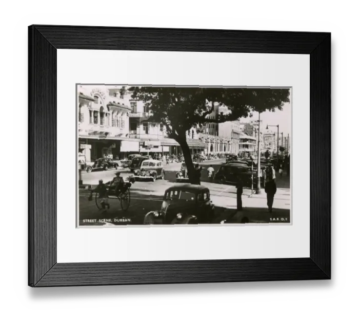 Framed Print : Street scene, Durban, Natal Province, South Africa Framed Print : Street scene, Durban, Natal Province, South Africa