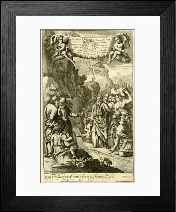 Framed Print : The gushing of water from the smitten rock Framed Print : The gushing of water from the smitten rock