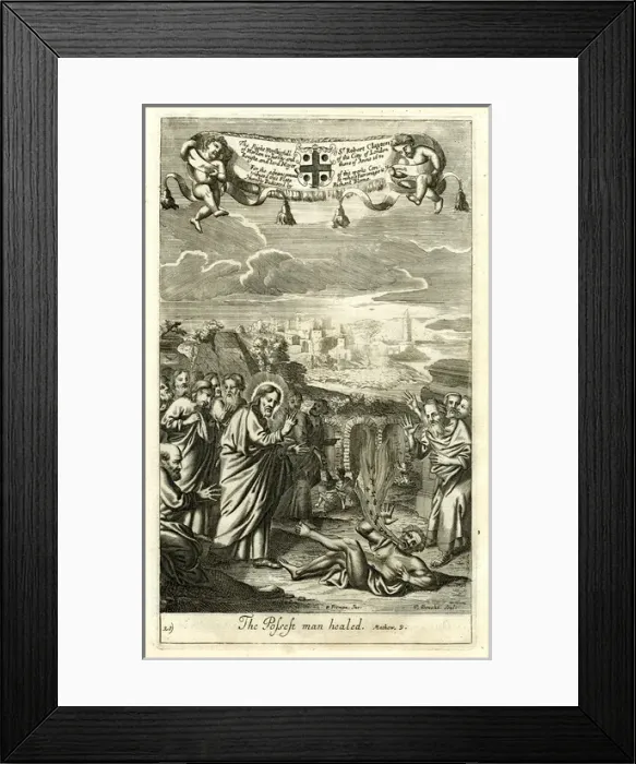 Framed Print : The possessed man healed by Jesus Framed Print : The possessed man healed by Jesus