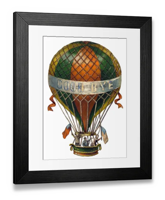 Framed Print : Scrapbook cover design - Ballooning Framed Print : Scrapbook cover design - Ballooning