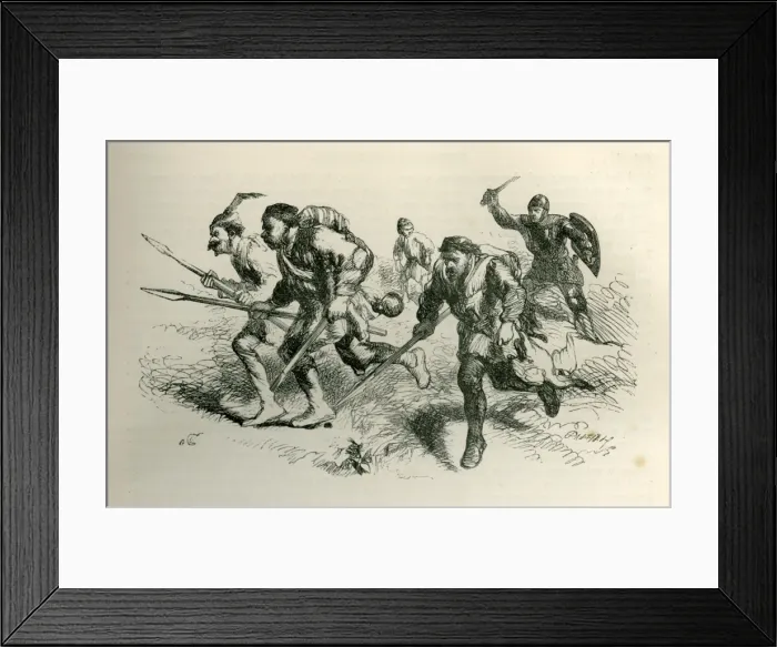 Framed Print : Henry V - foot soldiers running.. 1862 Framed Print : Henry V - foot soldiers running.. 1862