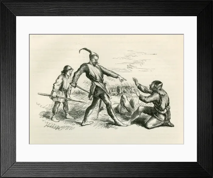 Framed Print : Henry V - comic characters on the battlefield.. 1862 Framed Print : Henry V - comic characters on the battlefield.. 1862