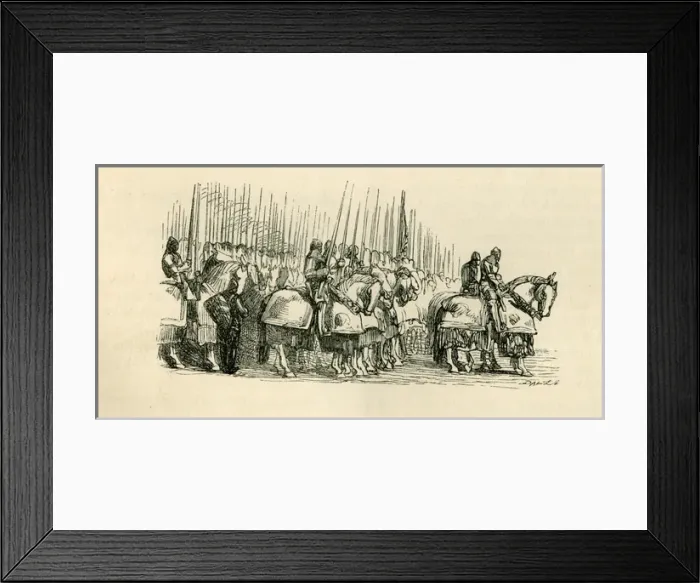 Framed Print : Henry V - army on horseback.. 1862 Framed Print : Henry V - army on horseback.. 1862