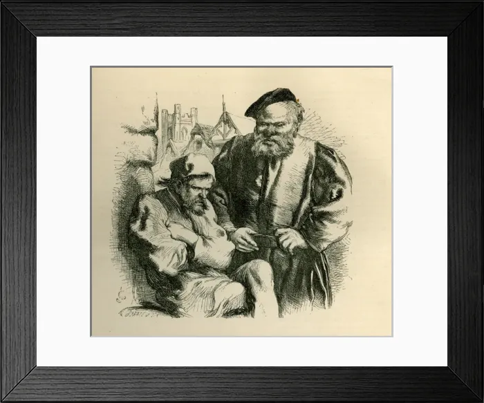 Framed Print : Henry V - Falstaff and Bardolph.. 1862 Framed Print : Henry V - Falstaff and Bardolph.. 1862