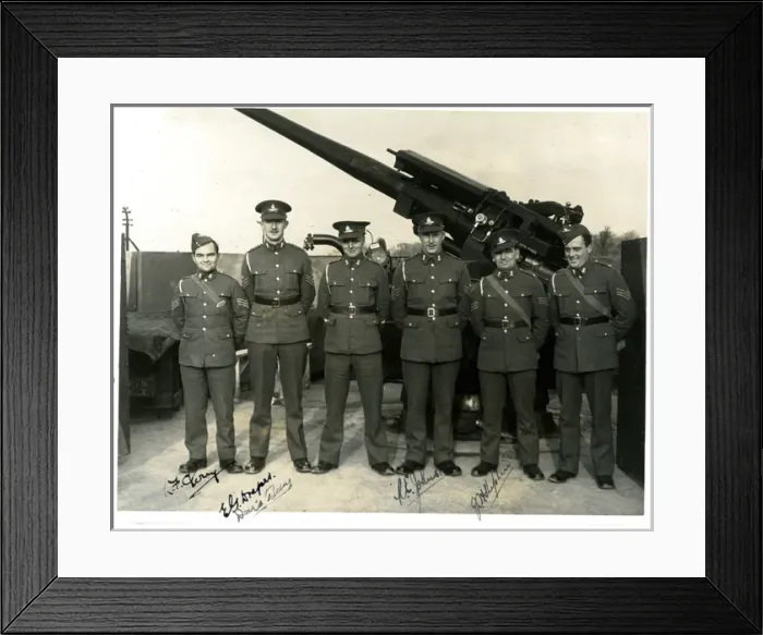 Framed Print : Members of A Troop 281-88 during WW2 Framed Print : Members of A Troop 281-88 during WW2