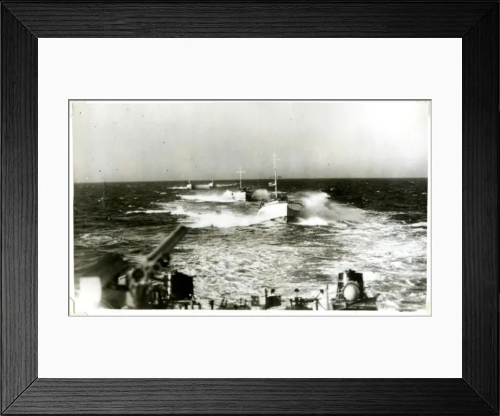 Framed Print : D-Day, three cruisers off Normandy, France, WW2 Framed Print : D-Day, three cruisers off Normandy, France, WW2