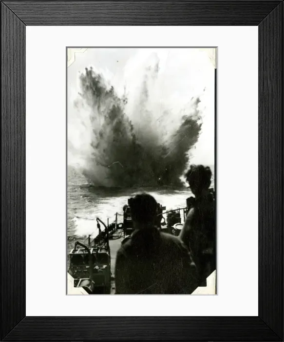 Framed Print : D-Day firing off Normandy, France, WW2 Framed Print : D-Day firing off Normandy, France, WW2