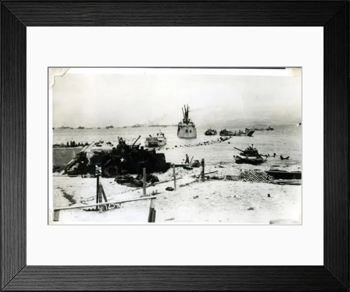 Framed Print : D-Day Bridgehead, Normandy, France, WW2 Framed Print : D-Day Bridgehead, Normandy, France, WW2
