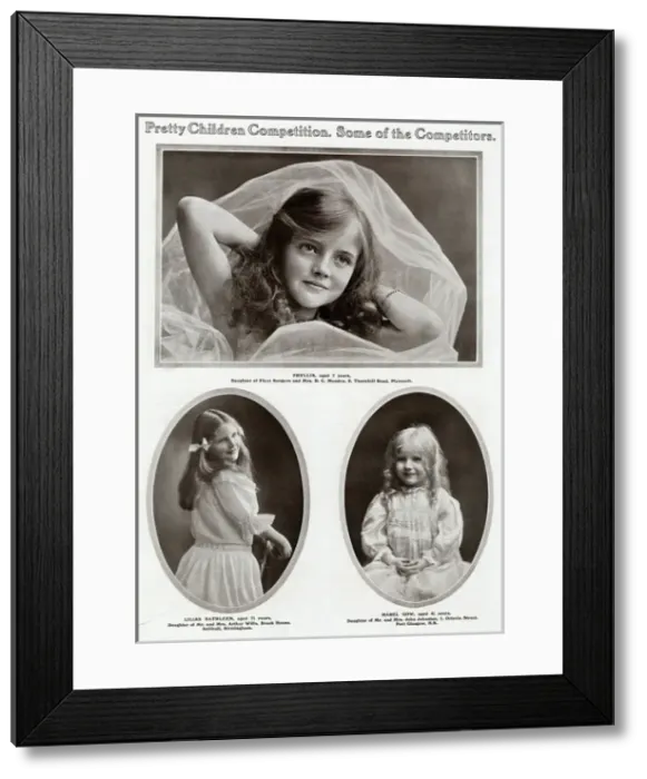 Framed Print : Edwardian childrens competition 1909 Framed Print : Edwardian childrens competition 1909