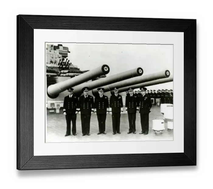 Framed Print : George VI on board HMS Duke of York, Scapa Flow, WW2 Framed Print : George VI on board HMS Duke of York, Scapa Flow, WW2