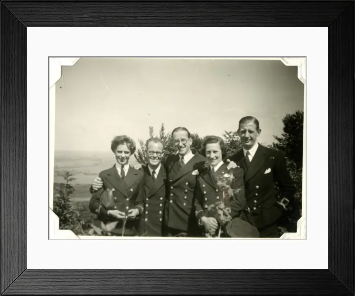 Framed Print : Naval colleagues at Minden Ridge, Germany, WW2 Framed Print : Naval colleagues at Minden Ridge, Germany, WW2