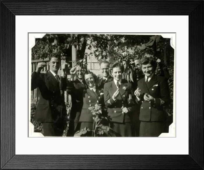 Framed Print : Naval colleagues at Minden Ridge, Germany, WW2 Framed Print : Naval colleagues at Minden Ridge, Germany, WW2