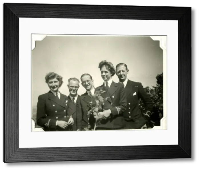 Framed Print : Naval colleagues at Minden Ridge, Germany, WW2 Framed Print : Naval colleagues at Minden Ridge, Germany, WW2