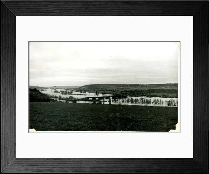Framed Print : River Seine in flood, Saint Germain, France, WW2 Framed Print : River Seine in flood, Saint Germain, France, WW2
