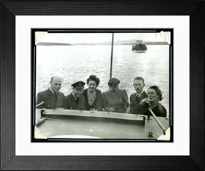 Framed Print : British forces colleagues at Scapa Flow, WW2 Framed Print : British forces colleagues at Scapa Flow, WW2