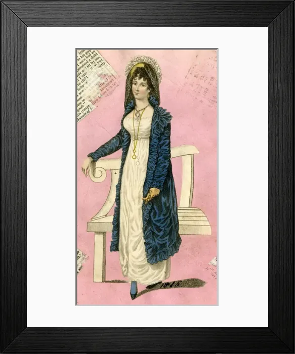 Framed Print : Woman in Georgian style costume Framed Print : Woman in Georgian style costume