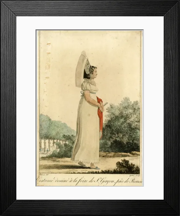 Framed Print : Woman in a Georgian style dress Framed Print : Woman in a Georgian style dress