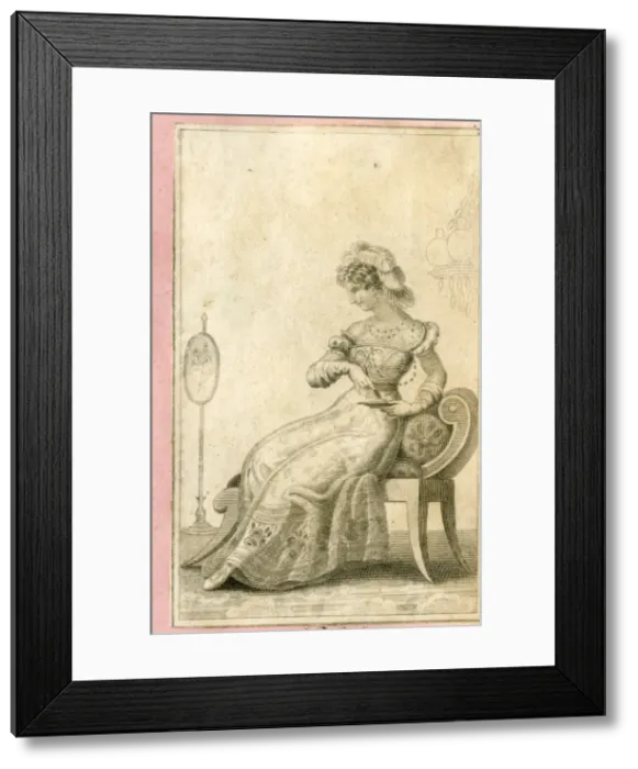 Framed Print : Woman in Georgian style costume Framed Print : Woman in Georgian style costume