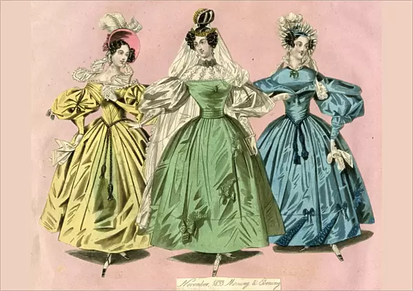 Three women in the latest fashions