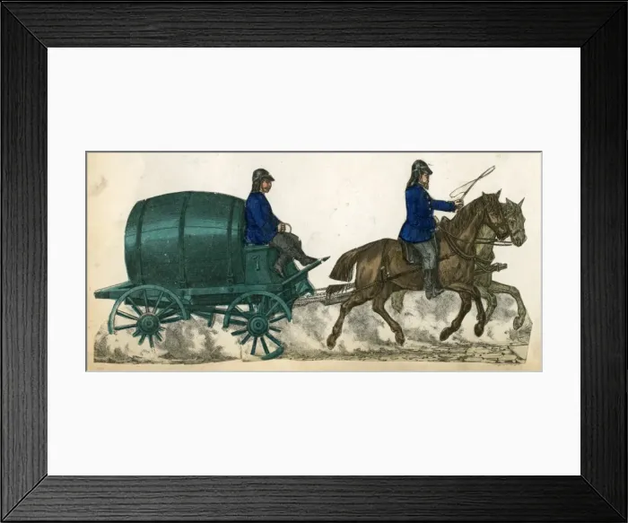 Framed Print : German firemen scrap Framed Print : German firemen scrap