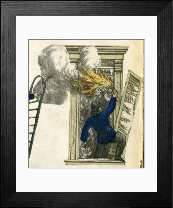 Framed Print : German firemen scrap Framed Print : German firemen scrap