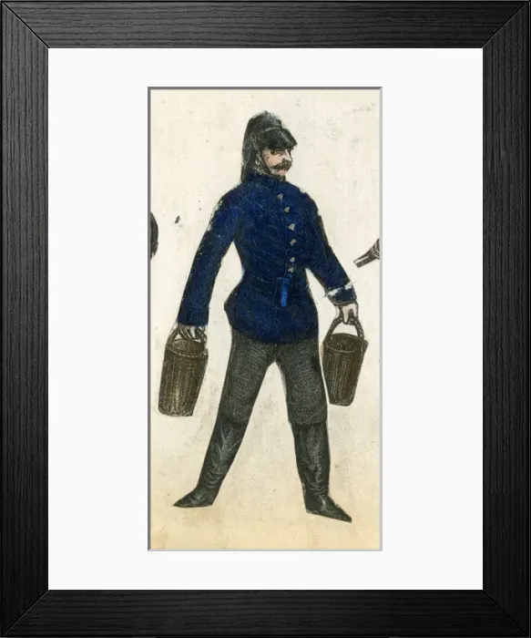 Framed Print : German firemen scrap Framed Print : German firemen scrap