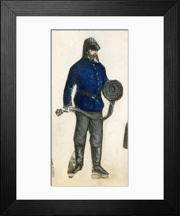 Framed Print : German firemen scrap Framed Print : German firemen scrap